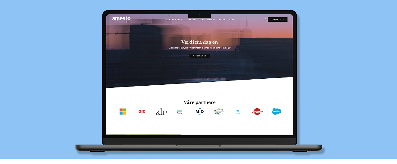 Illustrerende Introduksjon av Amesto Aces redesign